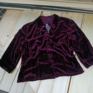Ann Taylor Burgundy Blouse Size 6
